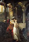 Francesco Hayez Famous Paintings - The Last Kiss of Romeo and Juliet